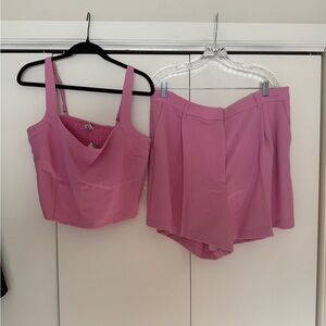 Abercrombie Pink Two-Piece Short Set